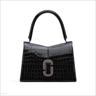 BLACK MARCDOWN/View All Marcdown/The Croc-Embossed St. Marc Large Top Handle