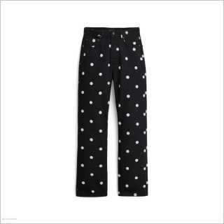 BLACK/WHITE The Spots Straight Jean