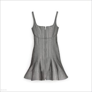 SILVER REFLECTIVE MARCDOWN/View All Marcdown/The Bustier Fluted Dress