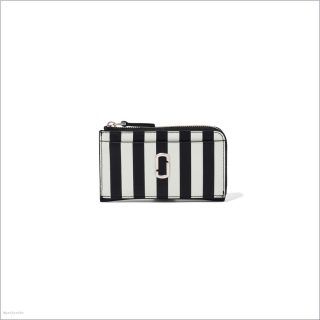 BLACK/WHITE MARCDOWN/View All Marcdown/The Striped J Marc Top Zip Multi Wallet