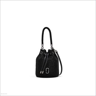 BLACK The Rhinestone Mini Bucket Bag