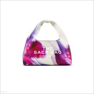 WHITE MULTI BAGS/The Sack Bag/The Future Floral Leather Mini Sack Bag