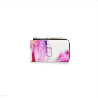 WHITE MULTI MARCDOWN/View All Marcdown/The Future Floral Utility Snapshot Top Zip Multi Wallet