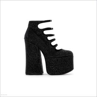 BLACK/BLACK SHOES/Boots/The Rhinestone Kiki Ankle Boot