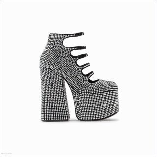 BLACK/CRYSTAL SHOES/Boots/The Rhinestone Kiki Ankle Boot