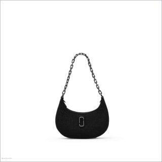 BLACK MARCDOWN/View All Marcdown/The Rhinestone Small Curve Bag