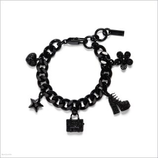 BLACK/BLACK CRYSTAL Jewelry/View All Jewelry/The Pave Mini Icon Charm Bracelet