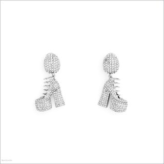 SILVER/CRYSTAL Jewelry/View All Jewelry/The Pave Kiki Boot Earrings