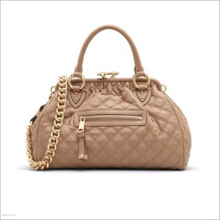 CAMEL Re-Edition Quilted Leather Stam Bag