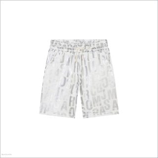 IVORY MARCDOWN/View All Marcdown/The Jumbled Monogram Metallic Shorts