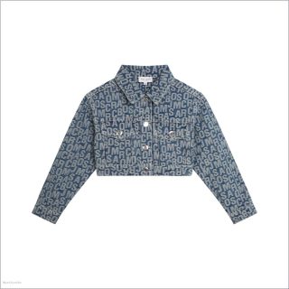 DENIM BLUE MARCDOWN/View All Marcdown/The Jumbled Monogram Denim Cropped Jacket