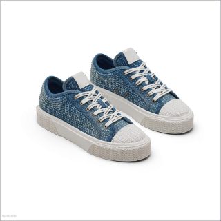 LIGHT BLUE CRYSTAL SHOES/Sneakers/The Crystal Denim Sneaker