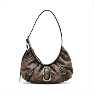 CAMEL MARCDOWN/View All Marcdown/The Distressed Leather Buckle Bag