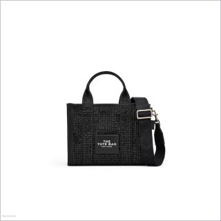 BLACK CRYSTAL BAGS/The Tote Bag/The Crystal Canvas Small Tote Bag