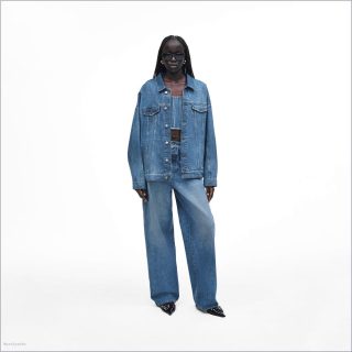 LIGHT BLUE CRYSTAL MARCDOWN/View All Marcdown/Crystal Denim Oversized Jean