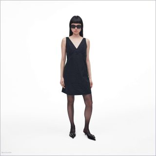 BLACK CRYSTAL MARCDOWN/View All Marcdown/Crystal V-Neck Dress