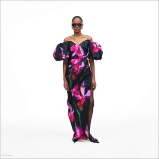 BLACK MULTI MARCDOWN/View All Marcdown/Future Floral Strapless Gown