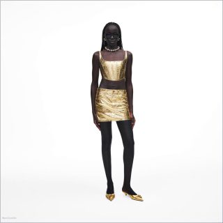 GOLD MARCDOWN/View All Marcdown/Metallic Mini Skirt