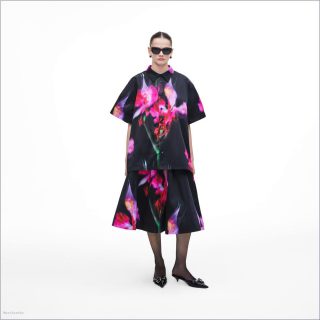 BLACK MULTI MARCDOWN/View All Marcdown/Future Floral Oversized Shirt