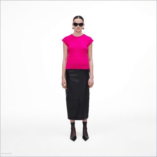 HOT PINK MARCDOWN/View All Marcdown/Pilled Cap Sleeve Vest