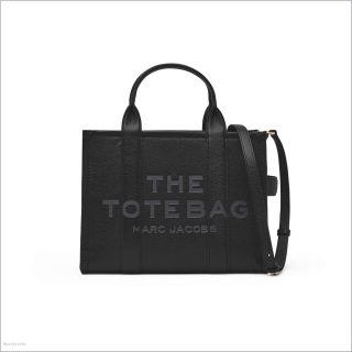 BLACK BAGS/The Tote Bag/The Leather Medium Tote Bag