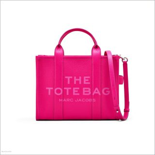 HOT PINK BAGS/The Tote Bag/The Leather Medium Tote Bag