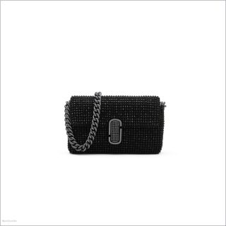 BLACK The Rhinestone J Marc Mini Shoulder Bag