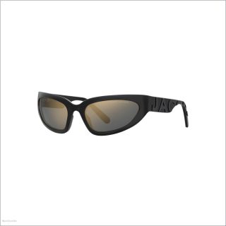 BLACK ACCESSORIES/Sunglasses/The Bold Logo Wrapped Mirrored Sunglasses